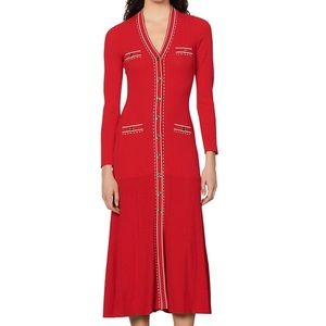 Sandro Esmeralda Knit Midi Dress